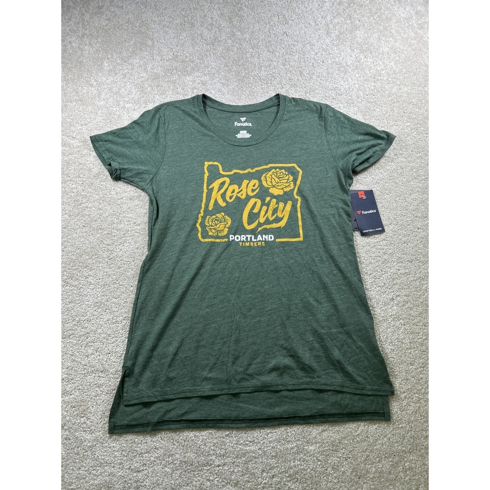 Portland Timbers Shirt Rose City Womens Small Green MLS Soccer Fanatics Tee